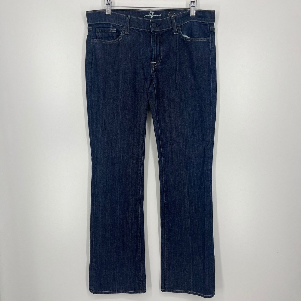 7 For All Mankind Women Dark Wash Bootcut‎ Denim Jeans Size 31 Vtg Y2K